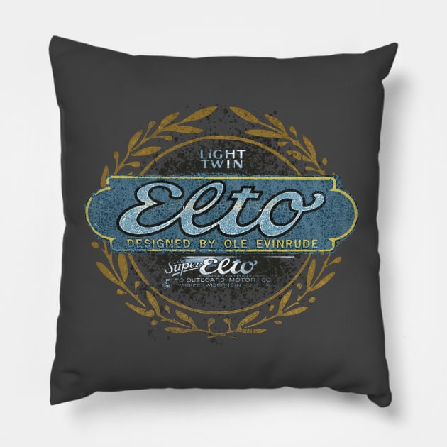 Elto Outboard motors Pillow by Midcenturydave