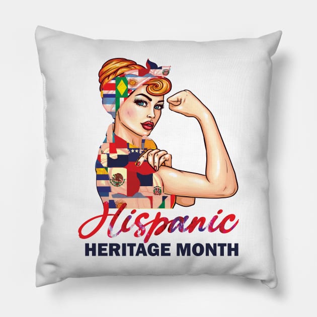 Hispanic Heritage Month National Hispanic Heritage Month celebration gift idea Pillow by DODG99