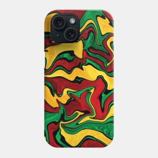 Rasta colors pattern Phone Case