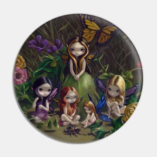 Chibi Fairies Garden Pin