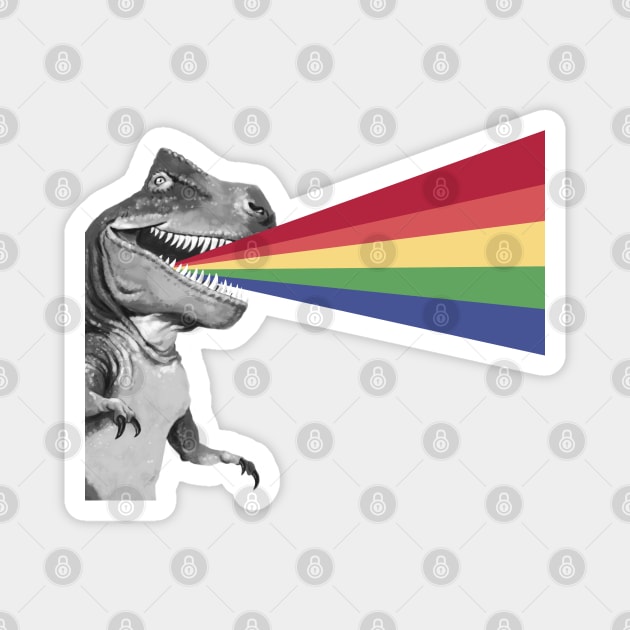 T-Rex Rainbow Ray Blast Magnet by bignosework