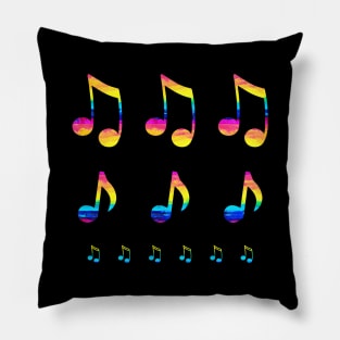 Colorful Music Notes Pillow