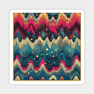 Spectrum Colorful Abstract Waves Pattern Magnet