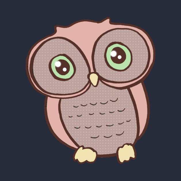 Pink Owl Hears You by FishWithATopHat