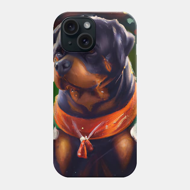 Cute Rottweiler Drawing Phone Case by Play Zoo