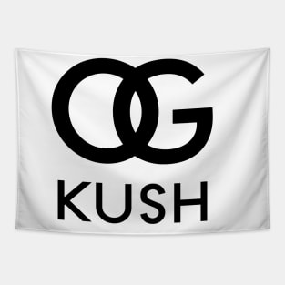 OG Kush Black Logo Tapestry