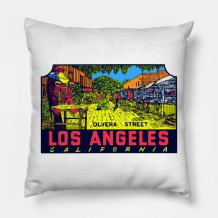 1960s Olvera Street Los Angeles Pillow