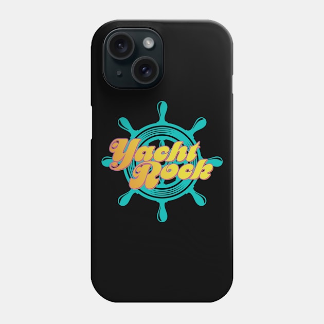 Party Boat Drinking print Yacht Rock Captain's Wheel Phone Case by Vector Deluxe