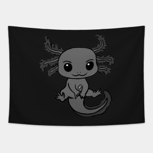 Spoonie Axolotl (Black) Tapestry