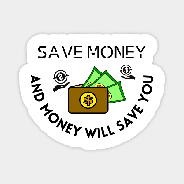 Saving Money Quote Magnet by Introvert Home 