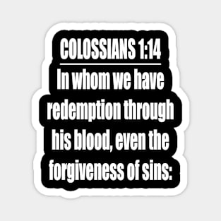 Colossians 1:14 King James Version. Magnet