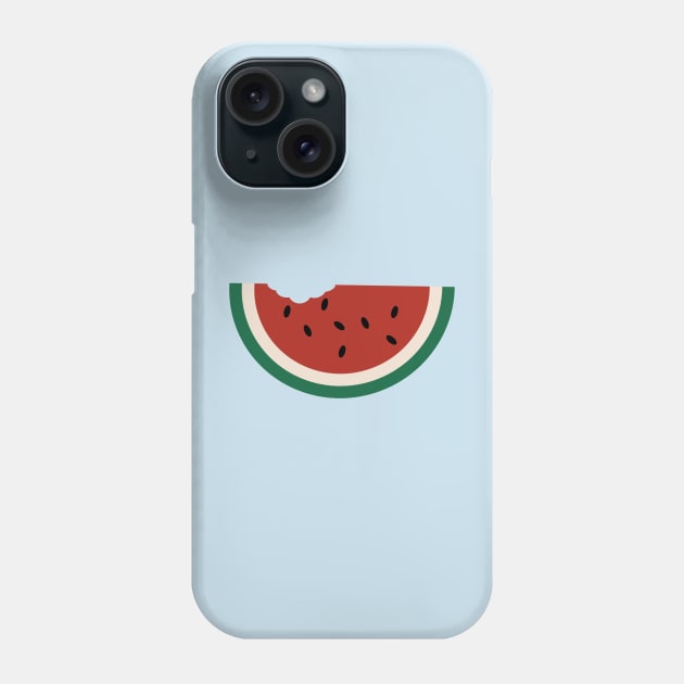 cute summer watermelon slice with a bite Phone Case by opptop