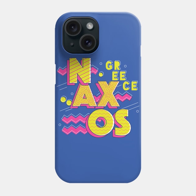 Retro 90s Naxos, Greece Phone Case by SLAG_Creative