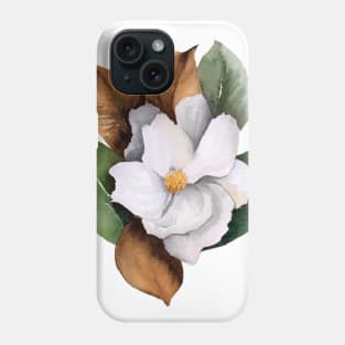 Magnolia with leaves Phone Case