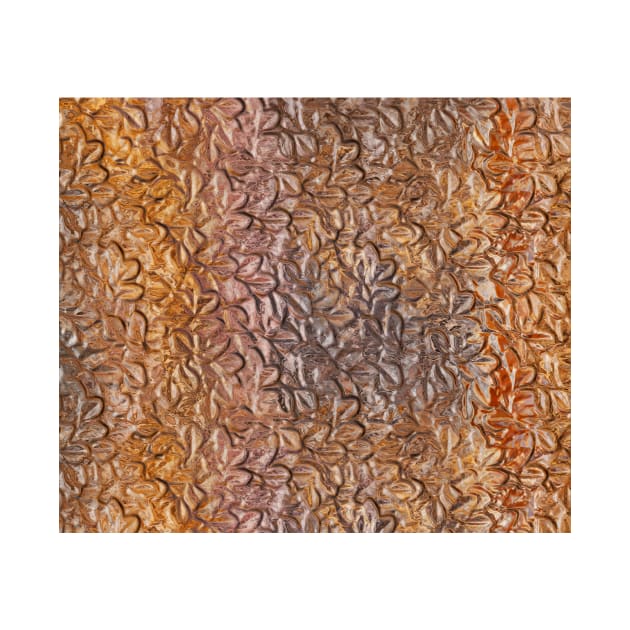 Leaf pattern in autumn colors abstract design by Hujer