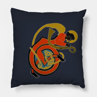 Dark Angel letter B1 Ochre Pillow