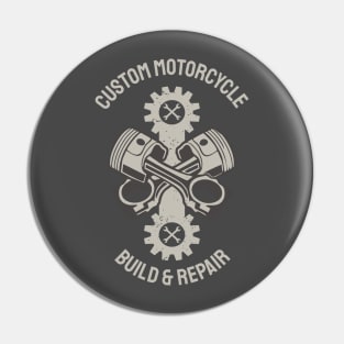 Custom Motorcycle Vintage Tee | Personalized Biker Pin