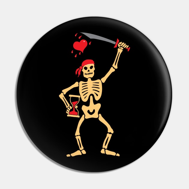 PIRATE FLAG Pin by Armadillo Hat