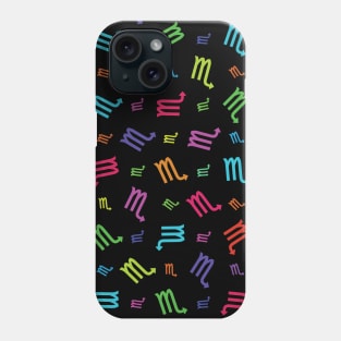 Pattern Scorpio Zodiac Sign Horoscope Astrology Symbol Black Phone Case