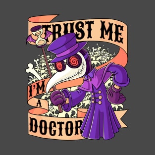 Blackcraft Kawaii Plague Doctor Retro Cartoon Pastel Goth T-Shirt