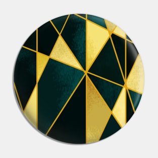 Abstract Gold and Green Pin