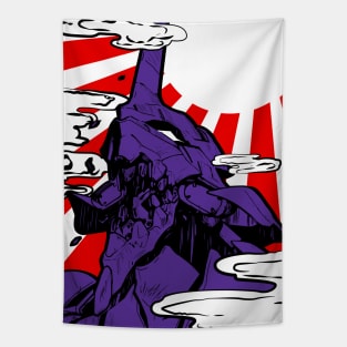 Evangelion japanese sun Tapestry