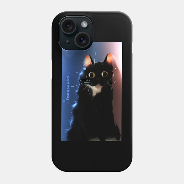 black cat Phone Case by blackkitten