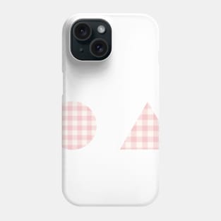 Pink Gingham Shapes Phone Case