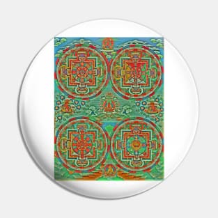 Four mandalas Pin