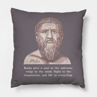 Plato Portrait and Quote Pillow