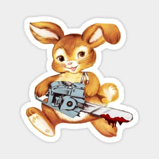 Chainsaw Bunny Magnet