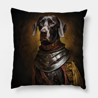 Valiant German Shorthaired Pointer - Medieval German Knight Pillow