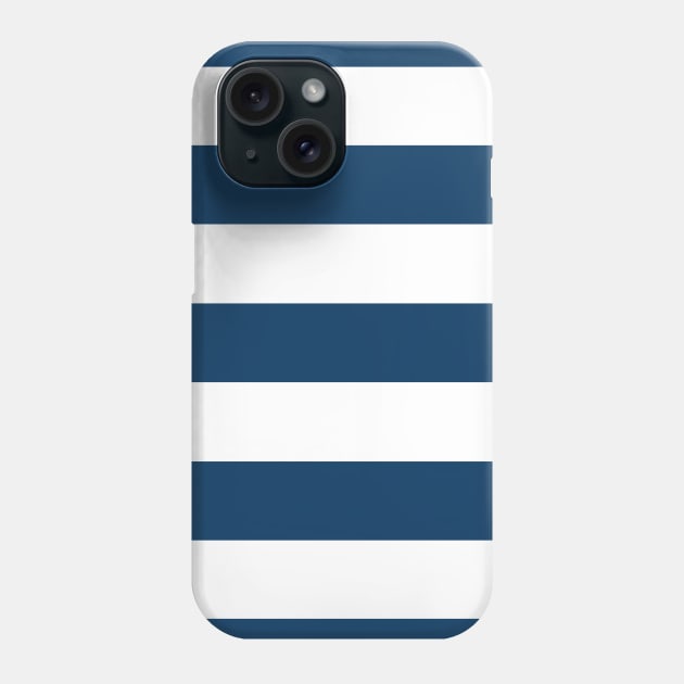 Navy Blue Stripes, White Stripes, Striped Pattern Phone Case by Jelena Dunčević