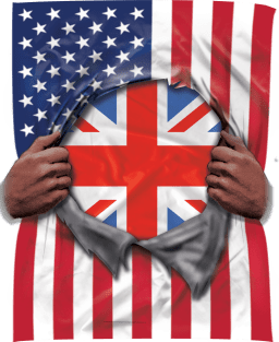 United Kingdom Flag American Flag Ripped - Gift for English Scottish Welsh Or Irish From United Kingdom Magnet