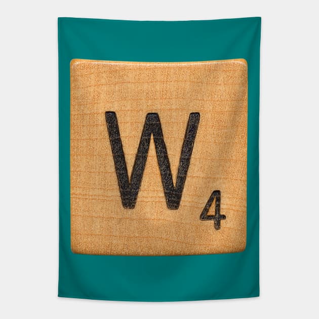 Scrabble Tile 'W' Tapestry by RandomGoodness