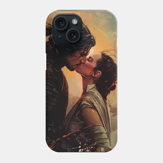 Kylo Ren and Rey Phone Case by AuroraNoa