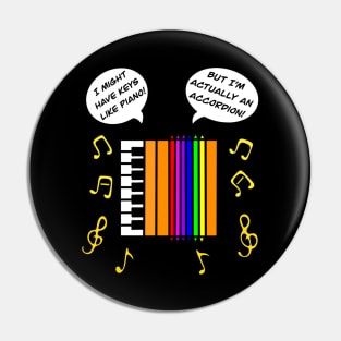 Funny accordion instrument Pin