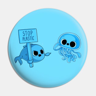 Stop Plastic! Pin