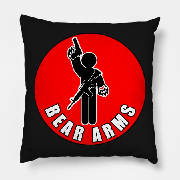 Bear Arms Pillow by  The best hard hat stickers 