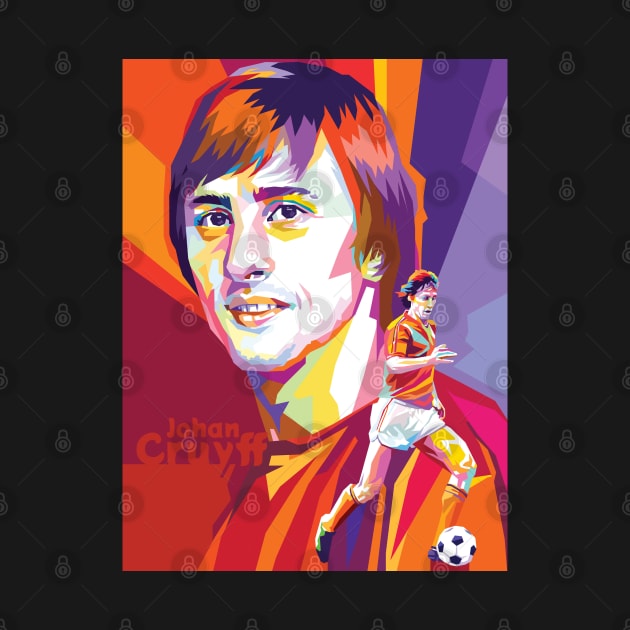 Johan Cruyff football legend T-shirt by Mulyadi Walet