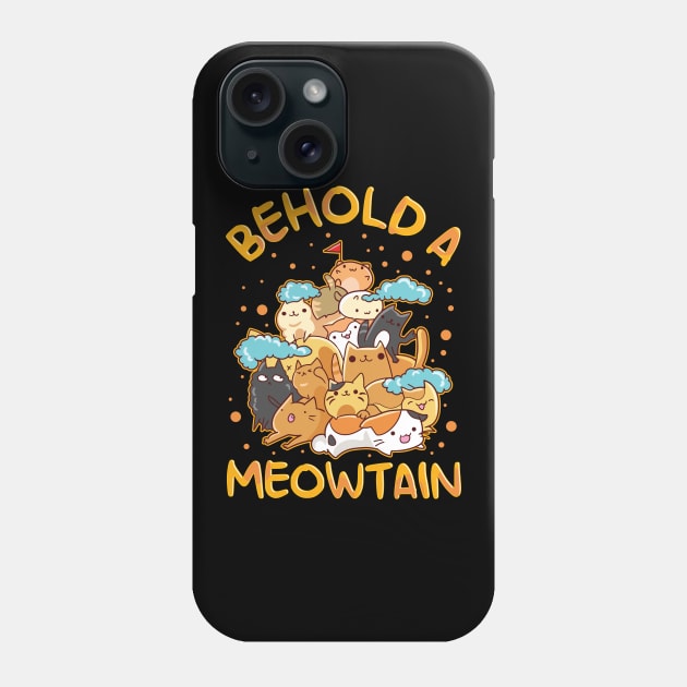 Funny Behold A Meowtain Cat Mountain Kitty Pun Phone Case by theperfectpresents