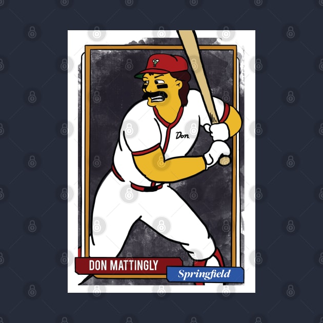 Don Mattingly Springfield Homer at the Bat Baseball by cousscards