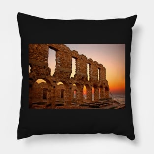 Old tannery sunset Pillow