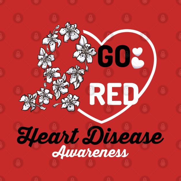 Go Red Heart Disease Awareness Cartoon by TheMaskedTooner