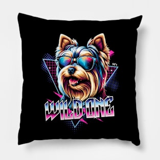 Wild One Yorkshire Terrier Pillow