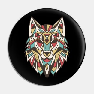 Wolf Mandala Pin