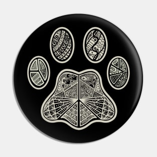 Dog Paw Artwork for Dog Lover Pin