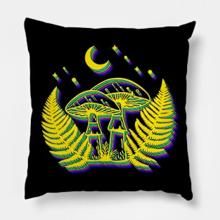 Mushrooms and Ferns Pillow