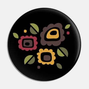 Retro Flowers Pin