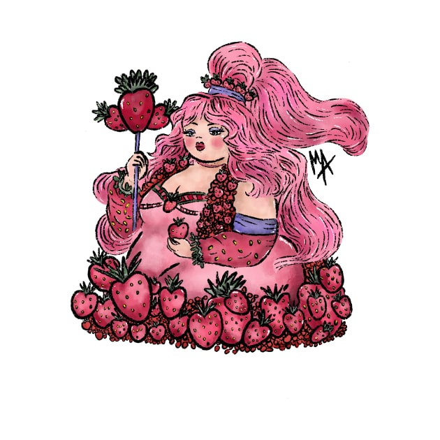 Strawberry Queen (design available with background and quote too) by The Mindful Maestra